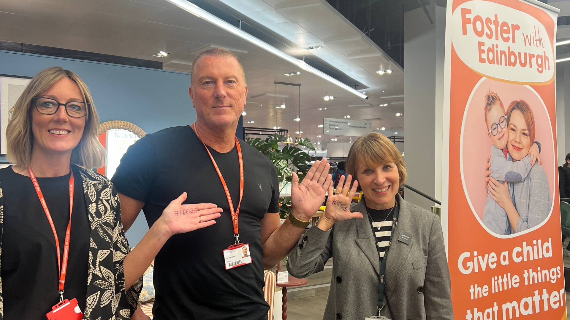 Foster stall at John Lewis