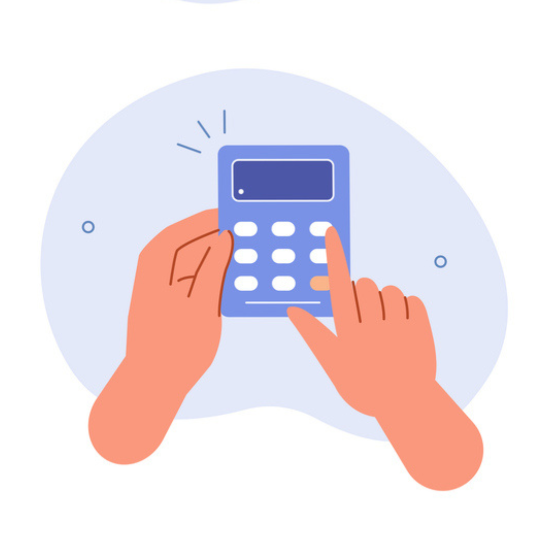 person using a calculator